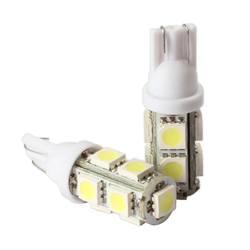2 шт. 194 168 W5W 9SMD 5050 LED белый свет автомобильная лампа заднего фонаря яркий