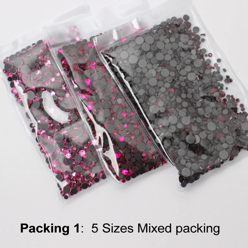 Кристаллы и камни Темный Сиам смешанный размер Стразы 2000 шт./лот исправление