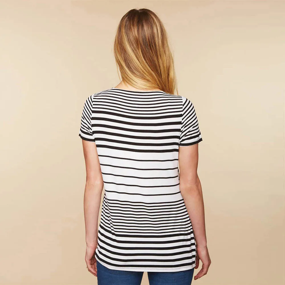 ARLONEET/Одежда для беременных женщин Полосатая блузка и мам Топы #42|Блузки рубашки| |