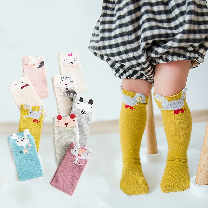 3 шт./компл. милые детские носки с героями мультфильмов гольфы принтом животных