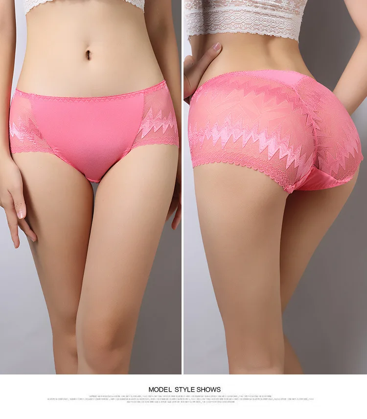 2017 Hot sale Women's Sexy Full Lace Panties With Big Size S-XL High-Crotch Transparent Floral Bow Briefs Underwear Culotte Femm |