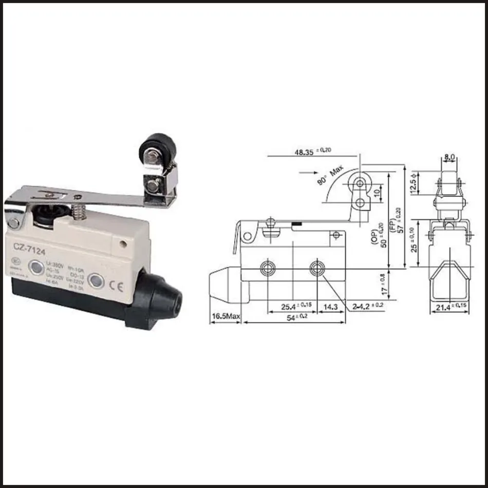 Предельный выключатель для путешествий 15 А Электрический предохранительный