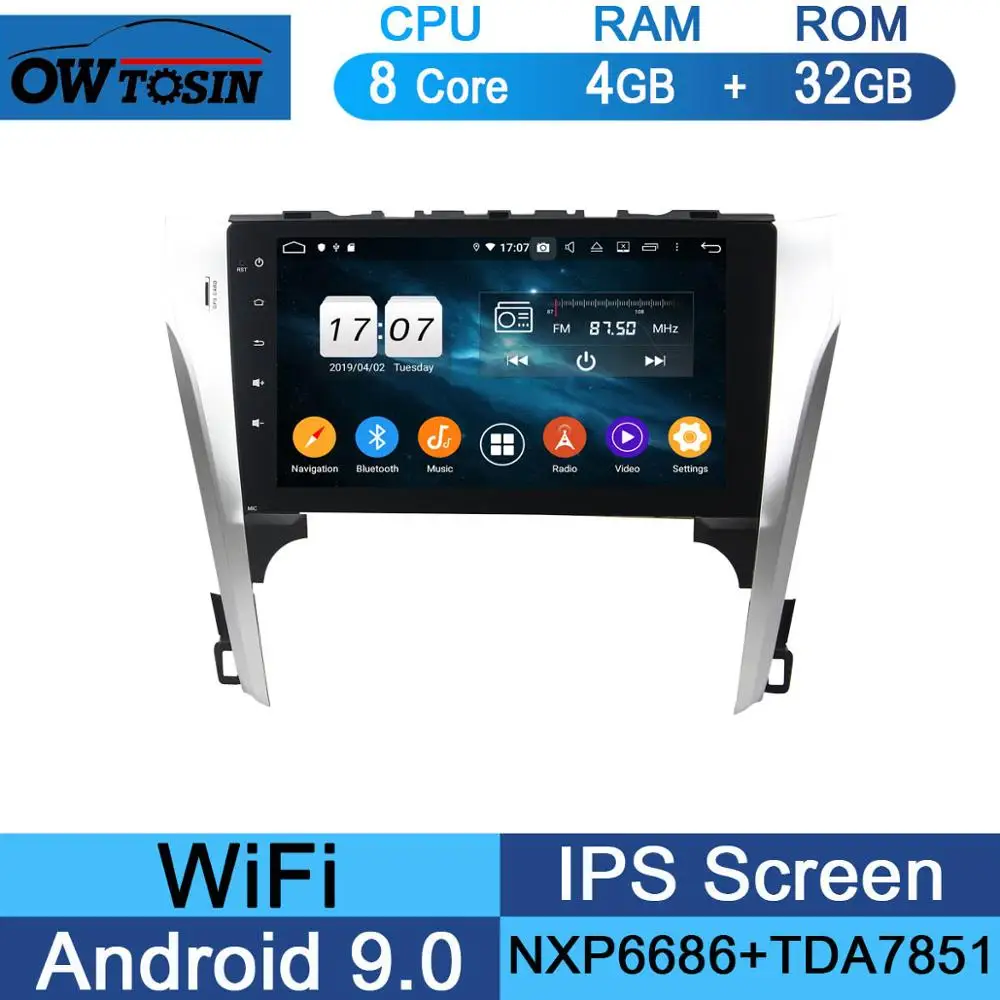 32G 10," ips Восьмиядерный 4G+ 64G Android 9,0 автомобильный DVD мультимедийный плеер для Toyota Camry 2012 2013 gps компактное минирадио CarPlay Parrot BT - Цвет: 32G