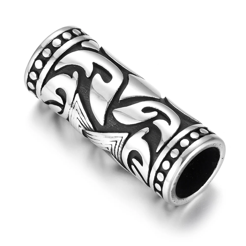 8mm Hole 2 шт, отверстия из нержавеющей стали, 8 мм, ползунок, бусины, викинги, горка, амулеты, бусины для браслета, DIY аксессуары, ювелирные изделия, принадлежности для изготовления - Цвет: 8mm Hole