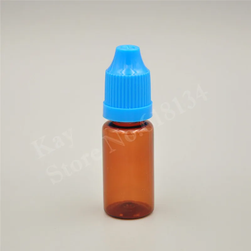 

Top Seller 500pcs 5ml 10ml 15ML 30ML Clear Amber Color liquid Plastic Bottle PET With Childproof Cap 10ml Plastic Dropper Bottle