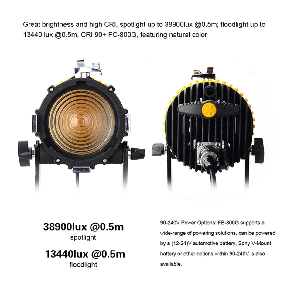 Компактный светодиодный прожектор ALUMOTECH 5500/3200K 80 Вт непрерывный свет + V образное