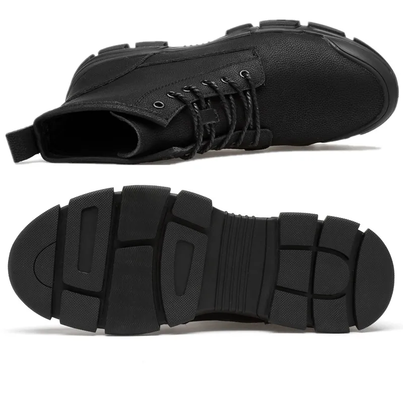 High Quality Autumn Men's Boots Leather Winter Warm Shoes Motorcycle Mens Ankle Boots Autumn Men Oxfords Shoes
