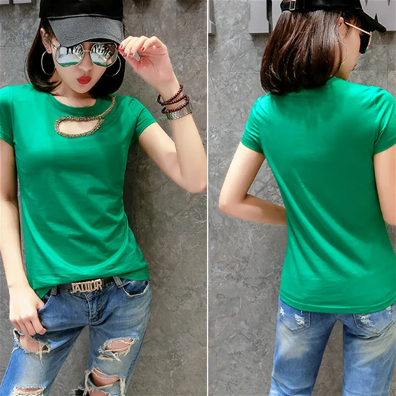 

Рубашки женские 2019 сплошная тонкая рубашки Корейская одежда футболка Женская Топ для женщин белая и рубашка женская зеленая одежда 2773 50