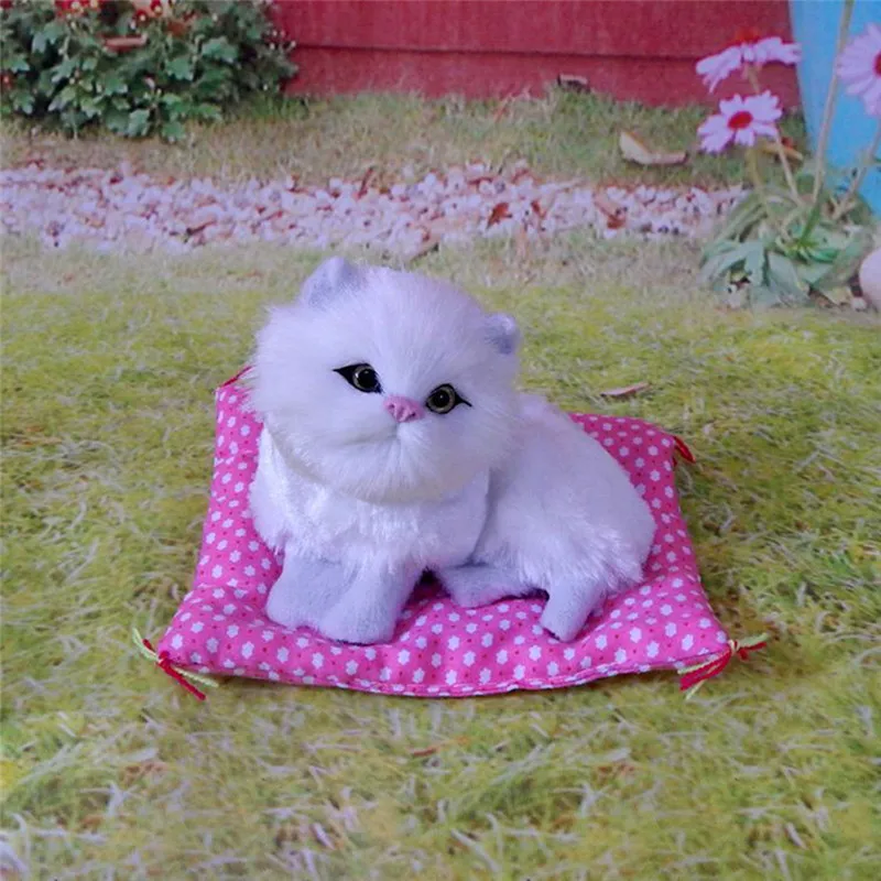 

Stuffed Toys Lovely Simulation Animal Doll Plush Sleeping Cats Toy with Sound Kids Toy Decorations Birthday Gift For Children