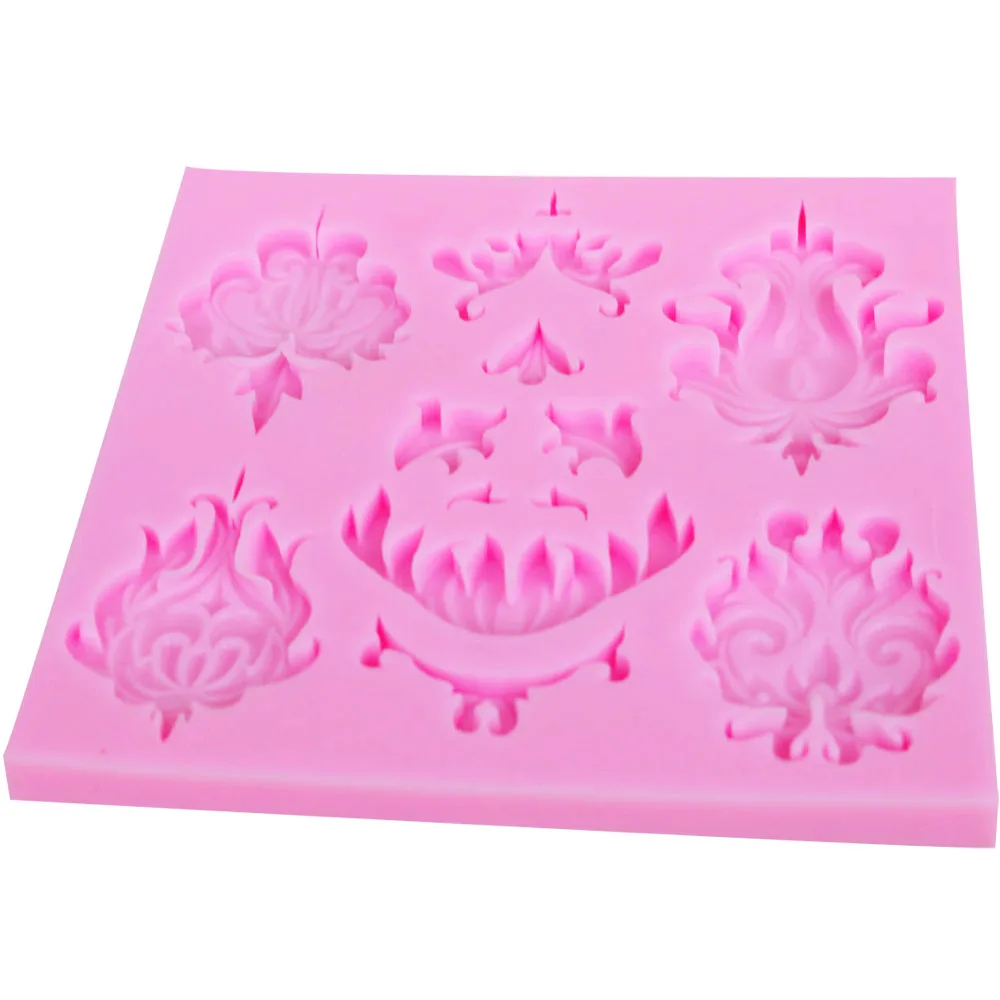 10PCS/SET M325 European Relief Silicone Fondant Cake Mold Baby Party Chocolate Clay Candy Decorating Tools 13.7*12.7*1CM | Дом и сад