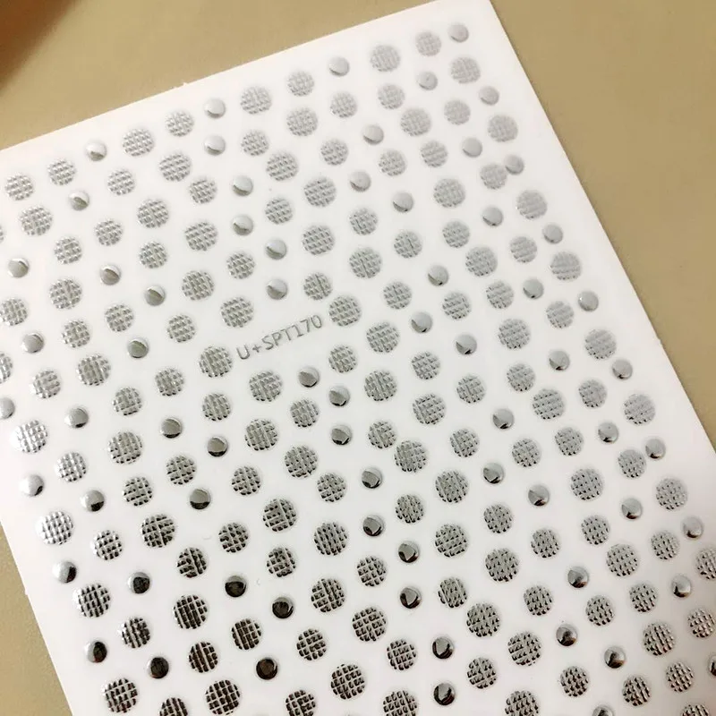 Новые золотые и серебряные точки дизайнерские 3d шаблоны для дизайна ногтей