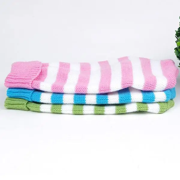 Свитер с милой собачкой в полоску Зимний теплый вязаный Рождественский свитер