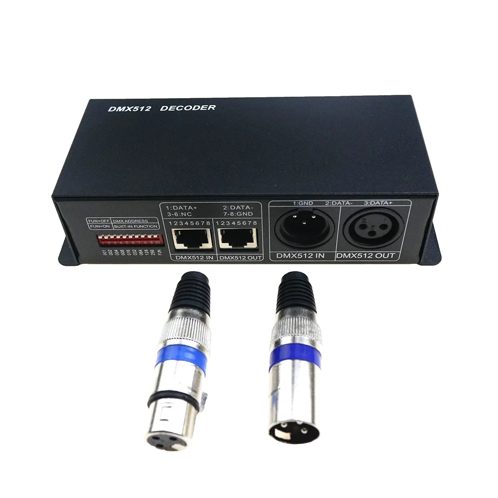 1 шт. 4CH DC12 24V RGBW DMX 512 декодер светодиодный контроллер RGB led DMX512 4 канала * 8A для