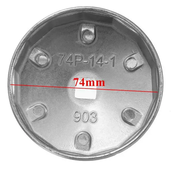 Llave Dinamometrica 2015 Promotion Real Ratchet Tools 74mm 14 Flute Aluminium Cap Oil Filter Wrench Socket Remover Tool For Car |