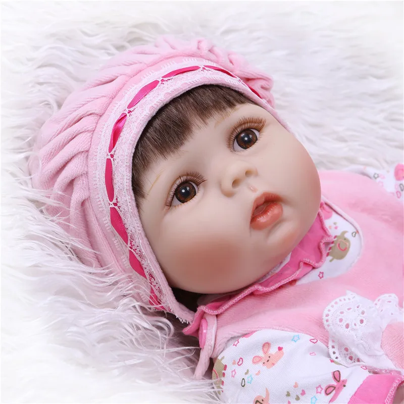 NPK 57 см кукла новорожденного младенца силиконовая для всего тела Bebe детские