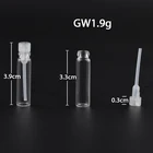 Стеклянные флаконы MUB - 100 шт.лот, 1 мл, мини-пустые лабораторные флаконы с пластиковой пробкой, прозрачные духи, жидкое масло