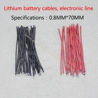 100pcsdouble tin 0 8 100 mm awg silicone red wire electronic line connecting 18650 lithium ion batteries battery is special