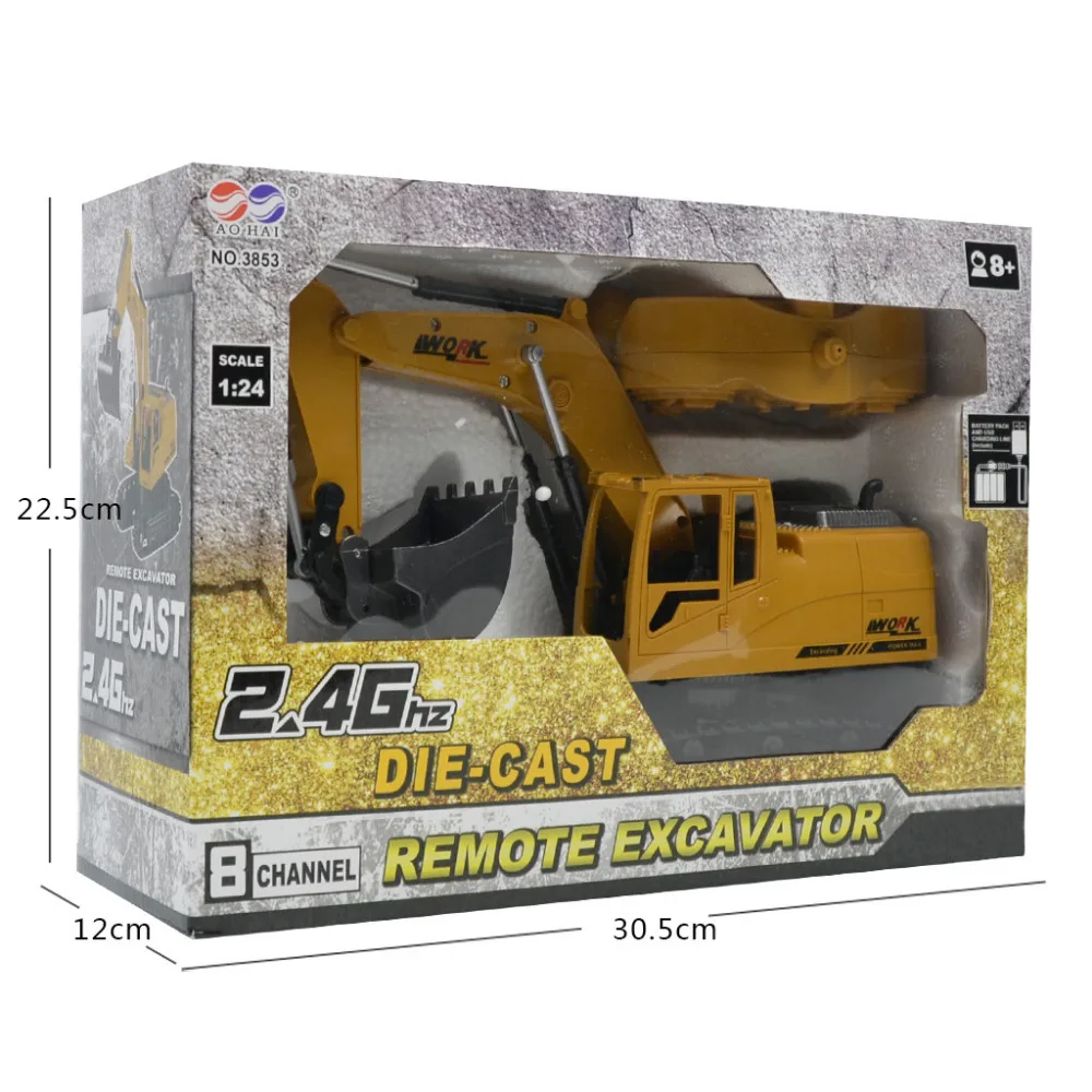 Моделирование RC экскаватор игрушки с музыкой и светом детские мальчики грузовик