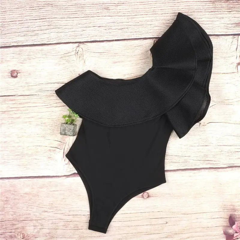 Купальник с оборками летний женский сексуальный купальник открытым плечом и