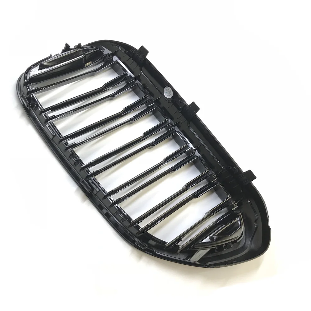 Сменный гриль для передних гонок 5 серий G30 2 плавника АБС глянцевая черная