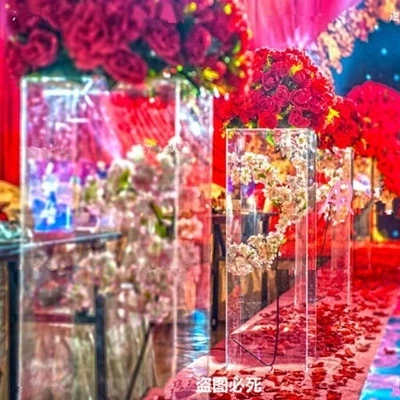 4 шт./лот акриловый прозрачный дорожный цветок подставка для свадьбы колонна