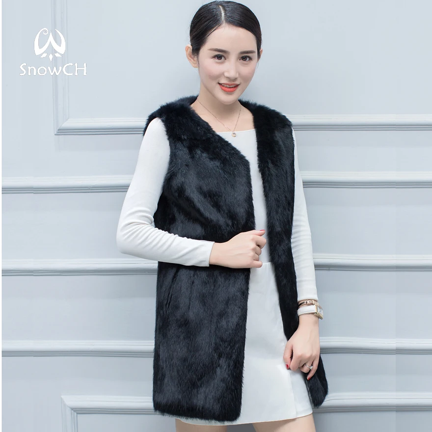 Новинка бесплатная доставка натуральный меховой жилет из кроличьего меха