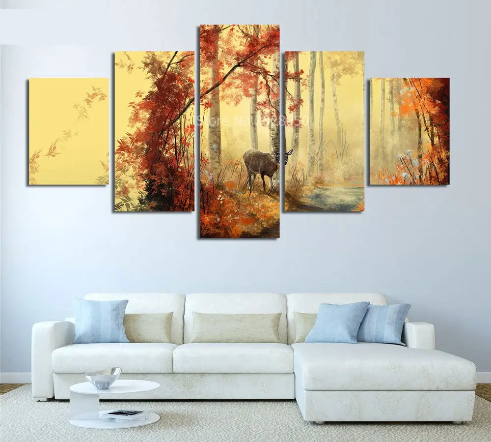

Modern Landscape Canvas Art Wallpaper Green Parrot Animal Framed Paintings Bird Picture Living Room Wall Decor Nordic Poster