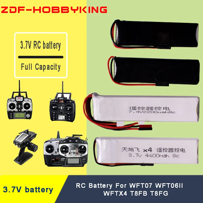 3 7 V 1600mah 2200mah 3200mah 4 4400mah пульт дистанционного управления литиевая батарея для RC WFT6II