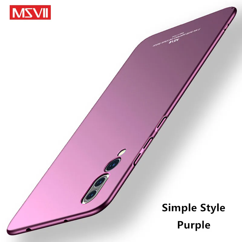 Simple Purple Huawei P30 lite чехол MSVII тонкий PC матовый полный защитный чехол для huawei P30 pro p30 lite чехол coque P 30 чехол для телефона s - Цвет: Simple Purple