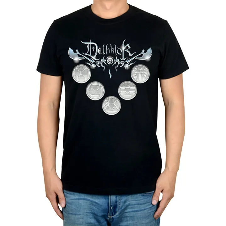 6 видов конструкций Harajuku Dethklok Фирменная уличная одежда футболка из хлопка в стиле