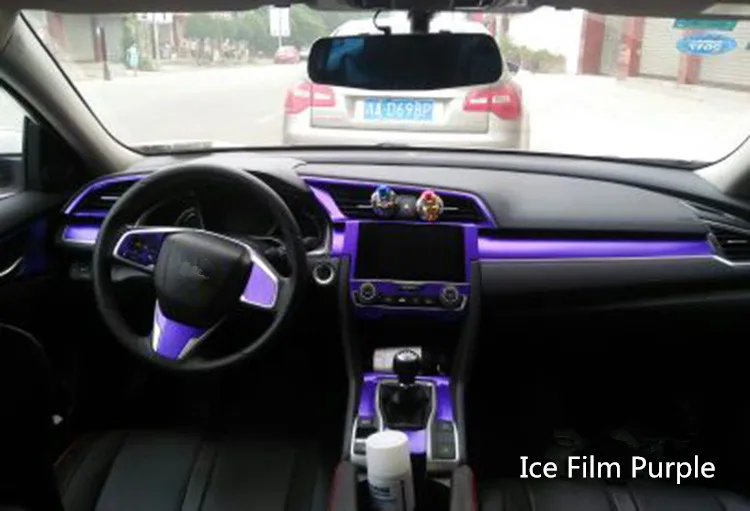 Цветной Mallitry/крокодил/деревянный/принт с леопардовым узором Le Ice пленка наклейка для Honda Civic Z2EA439