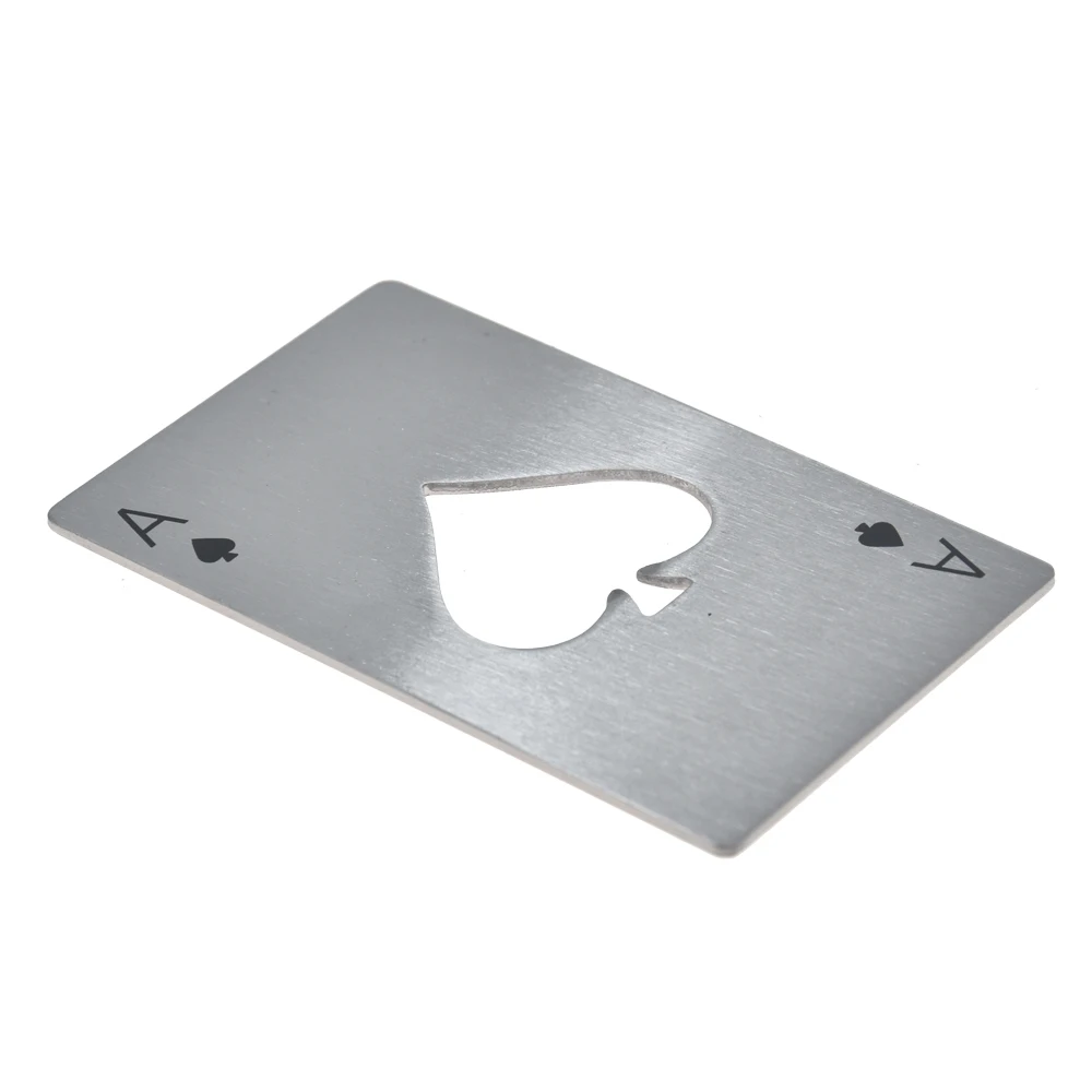 1 шт. портативная нержавеющая стальная металлическая карточка Ace покер