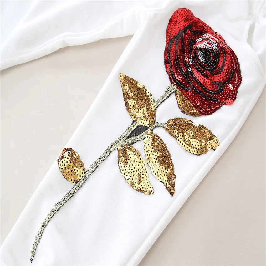 Зимний комплект одежды для девочек с цветочным принтом новинка 2017 комплекты