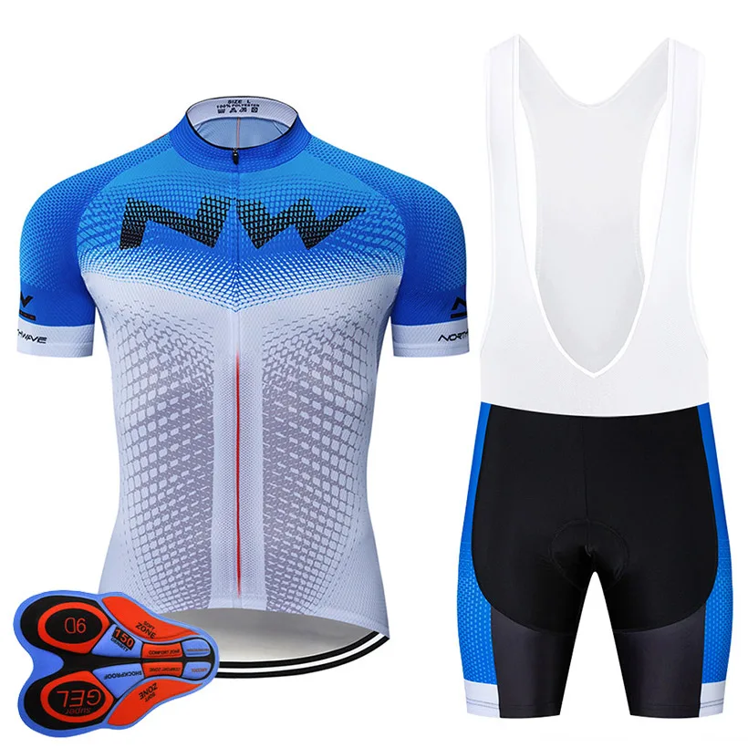 Cycling Set 5 цветов летние NW велосипедные Джерси 9D Bib набор MTB велосипедная одежда Ropa Ciclismo велокостюм из флиса Мужские Короткие Майо трико кюлот - Цвет: Cycling Set