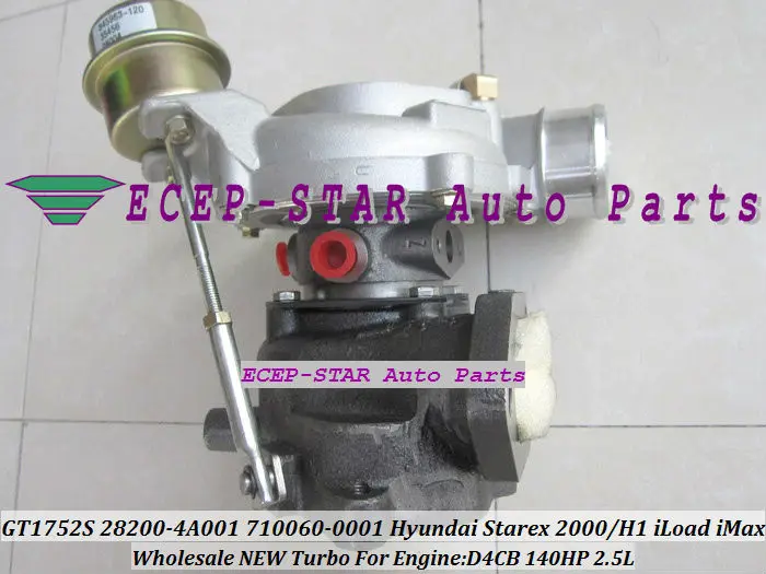 Турбокомпрессор Turbo GT1752S 710060 0001 5001S 28200 4A001 для HYUNDAI Starex CRDI Van iLoad iMax H1 D4CB 2.5L|turbocharger
