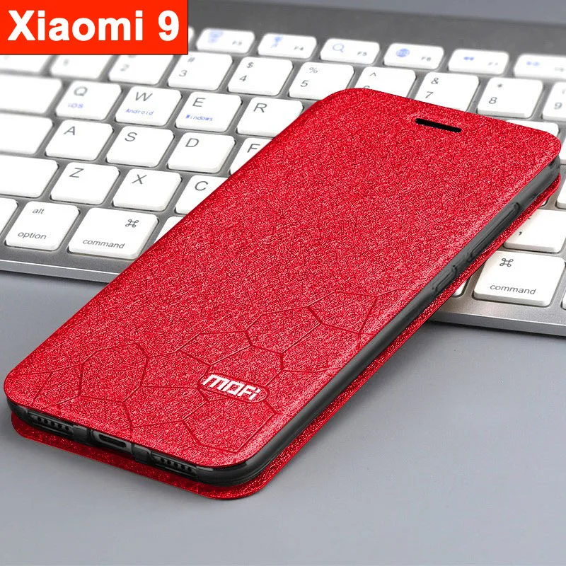 Чехол для xiaomi mi 9 xiaomi 9, кожаный чехол Mofi xiaomi 9, флип-чехол, тонкий Чехол-книжка с подставкой, роскошный блестящий чехол для xiaomi mi 9