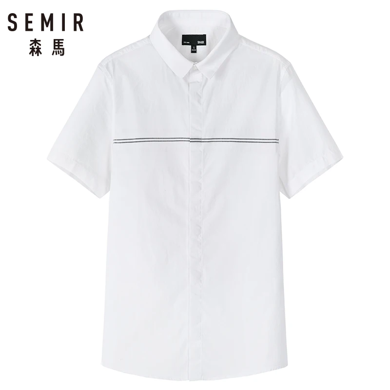 SEMIR 2019 брендовая мужская рубашка Весна Бизнес Slim Fit Одежда Мужская с короткими