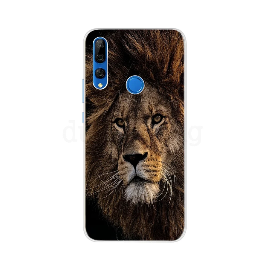 Бежевый Для Fundas huawei P Smart Z чехол силиконовый 3D мягкий, симпатичный, из ТПУ с мультяшными цветами Прозрачный чехол для телефона для huawei P Smart Z STK-LX1 - Цвет: Бежевый