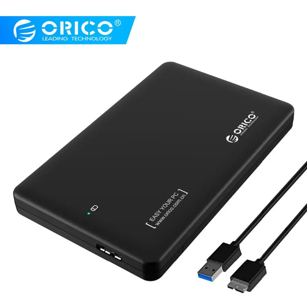 ORICO 2599US3 2 5 дюймовый SATA к USB 3 0 внешний корпус без инструментов SuperSpeed HDD Case/Caddy/Box (не с