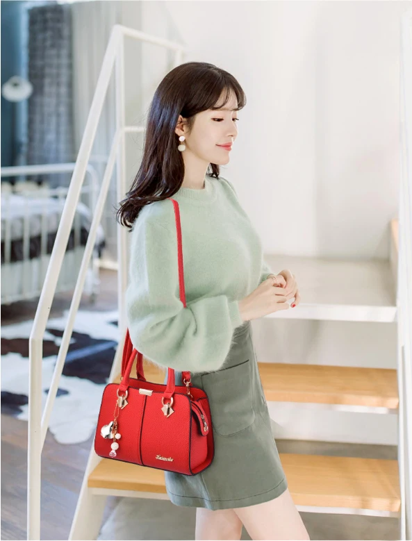 

2019 Casual Tote High Quality PU Leather Luxury Handbags Women Bags New Fashion Design Handbags Women Shoulder Black Bag DH166
