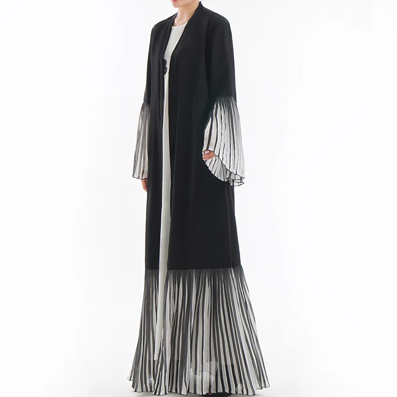 Abaya/однотонное платье; Абая; египетская Исламская одежда; абя; марокканский стиль; мусульманские открытые кимоно со складками; экспресс