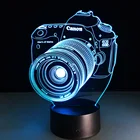 Новинка, светодиодная 3d-лампа с камерой, иллюзия, USB-лампа, сенсорный RGB, 7 цветов, изменяющийся Настольный ночсветильник, прикроватное украшение светодиодный светодиодная лампа, Прямая поставка