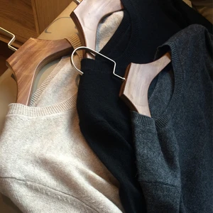 Осенний женский свитер с круглым вырезом, кашемировые вязаные пуловеры, облегающий стильный джемпер с коротким рукавом, вязаная одежда, шерстяные свитера