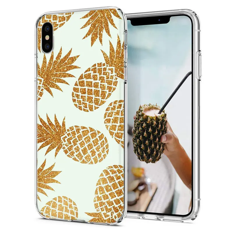 Soft Phone Case For iPhone X XS XR Covers TPU Colorful Flower Flora Pig Painted Fundas 7 8 plus Max M007 |