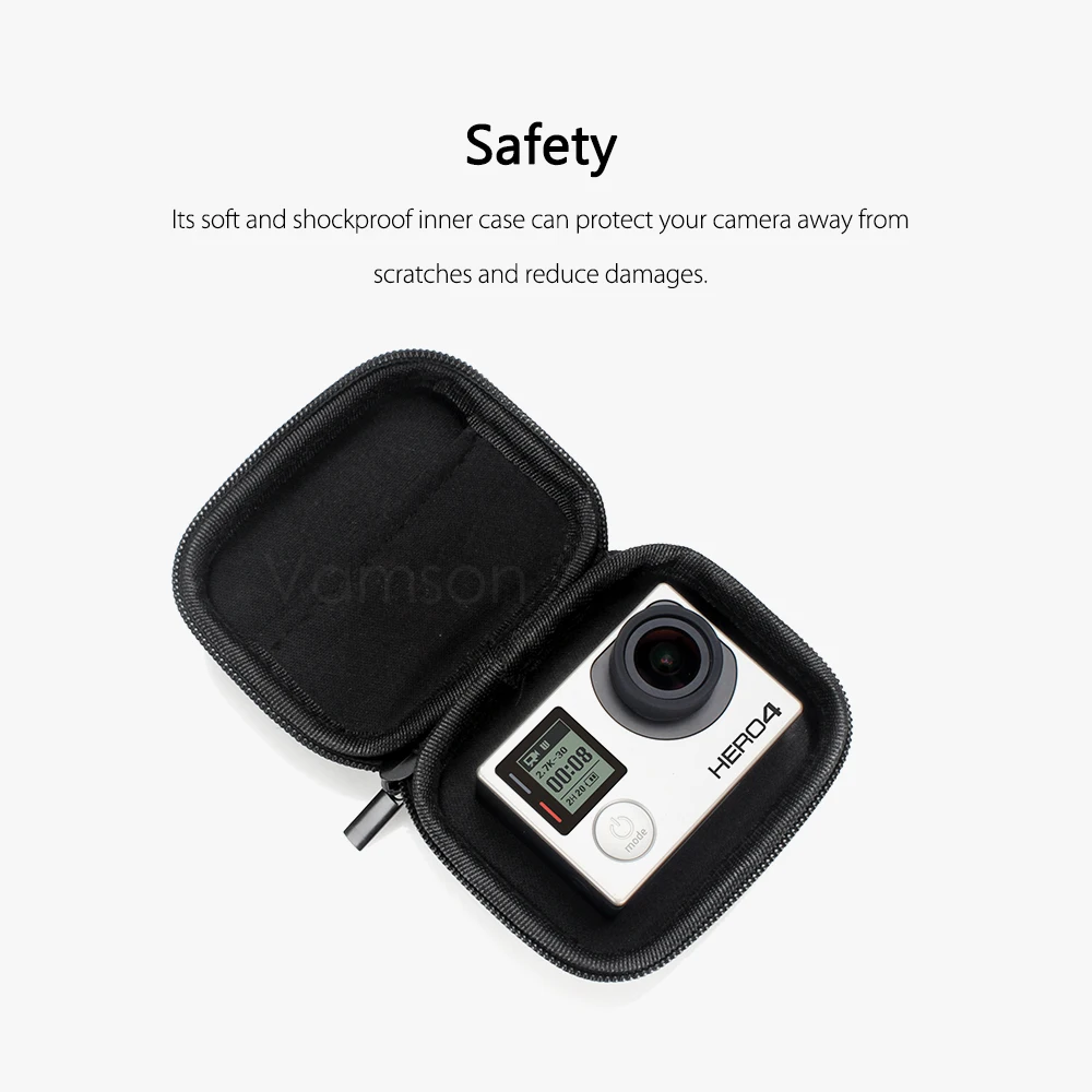 Аксессуары Vamson для Go Pro Mini защитный футляр из ЭВА сумка GoPro Hero 8 7 6 4 3 + 2 SJ4000 Yi 4K VP804 |