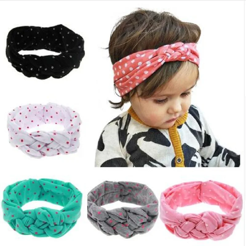 

Knitted Cotton Elastic Headbands For Girls Rabbit Ears Baby Girls Hairband Toddler Turban Spandex Baby Hair Accessories T036