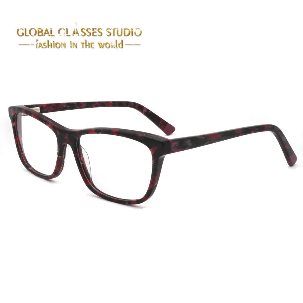 

Fashion New Women Three Color To Choice Print Acetate Eyeglasses Eyewear Optical Frame G156 WD2072