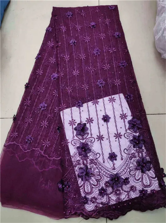 3d кружевная ткань Бирюзовая африканская французская высокого качества ручная