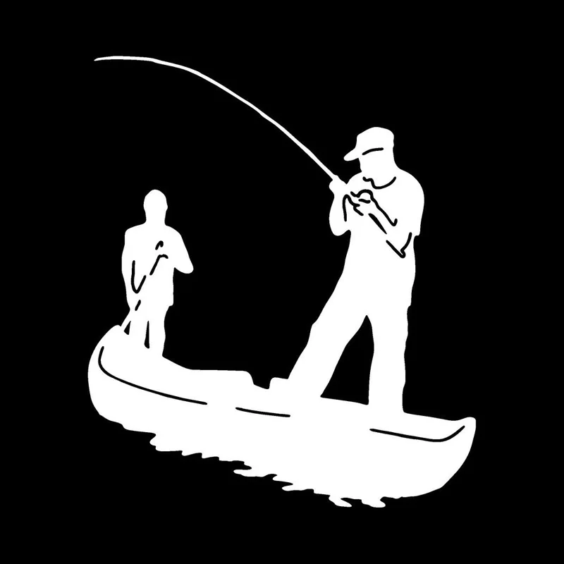 11cm*13cm Fishing Sports Car Stickers Fashion Kayak Vinyl Decals Reflective Surface Plane Wall Sticker Pattern Modern LXS | Дом и сад