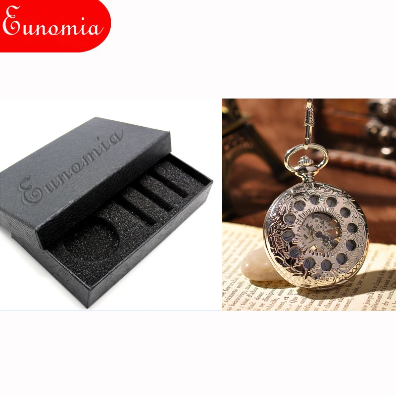Белый Серебряный Прохладный стимпанк карманные часы Элитный бренд Винтаж Скелет